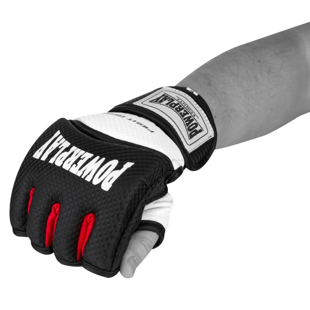 Рукавички для MMA PowerPlay 3075 L Black/White (PP_3075_L_Bl/White) - зображення 6