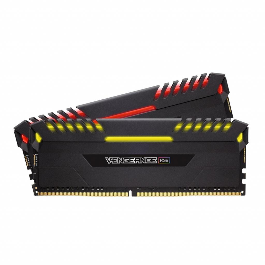 Модуль пам'яті для комп'ютера DDR4 16GB (2x8GB) 3000 MHz Vengeance RGB Black Corsair (CMR16GX4M2C3000C15) - зображення 3