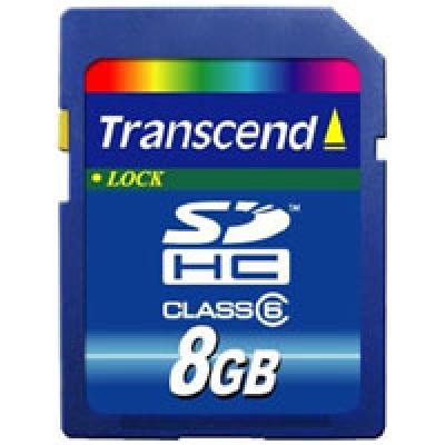 Карта пам'яті Transcend 8Gb SDHC class 6 (TS8GSDHC6) - зображення 1