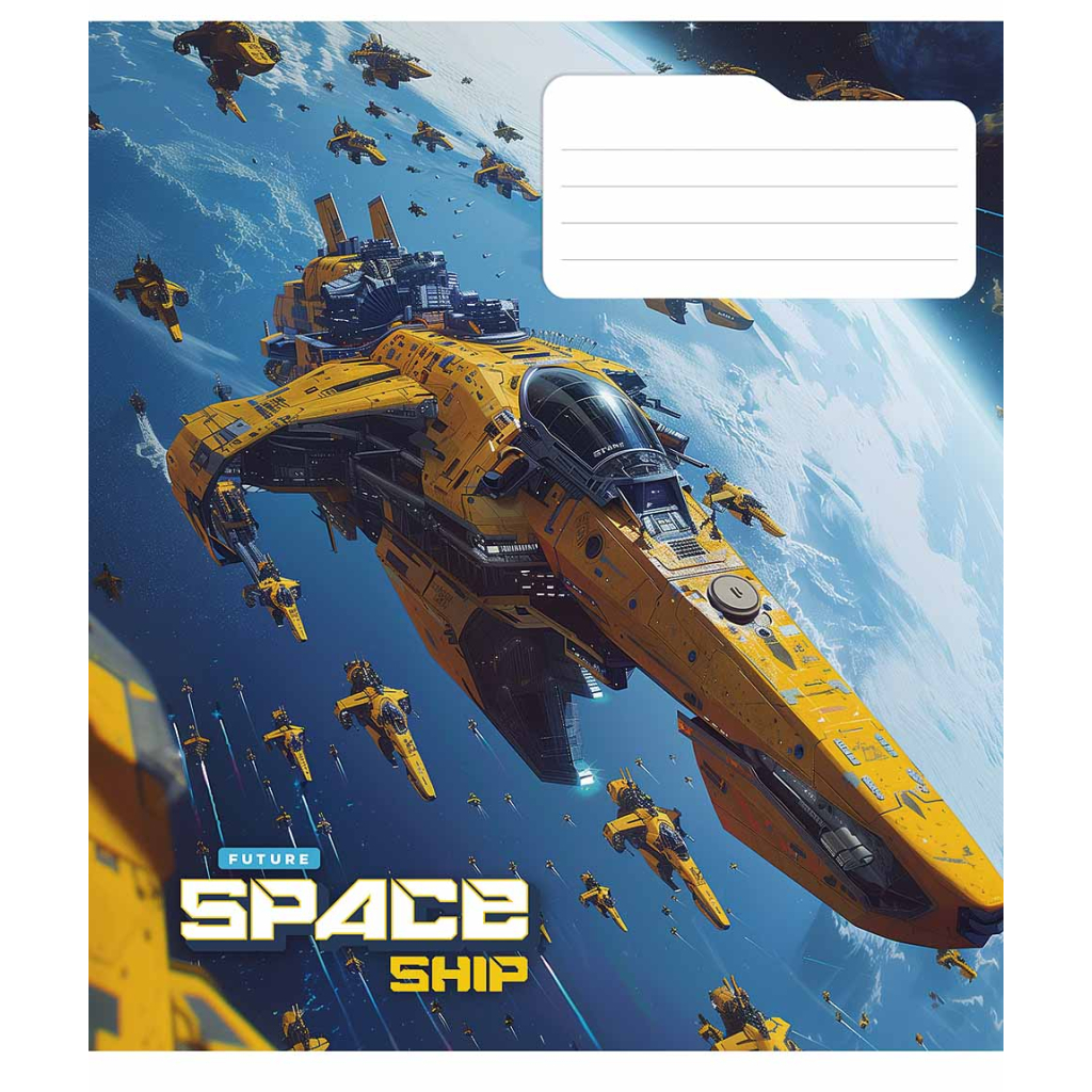 Зошит Школярик Space ship 36 аркушів лінія (036-3435L) - зображення 3