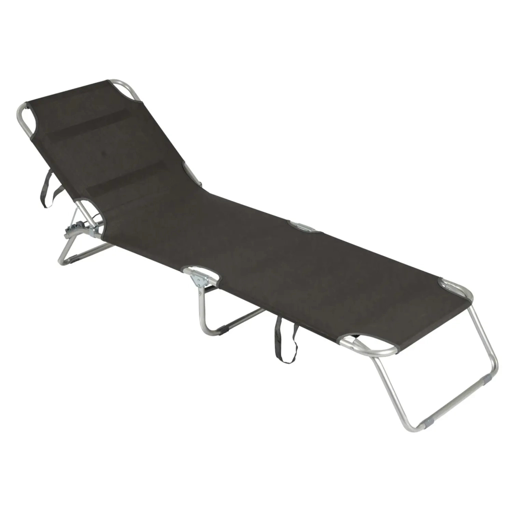 Розкладачка Bo-Camp Sun Lounger 3 Positions Anthracite (1304480) - зображення 1
