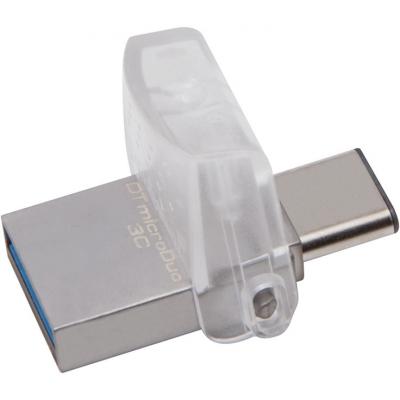 USB флеш накопичувач Kingston 128GB DataTraveler microDuo 3C USB 3.0/Type C (DTDUO3C/128GB) - зображення 4