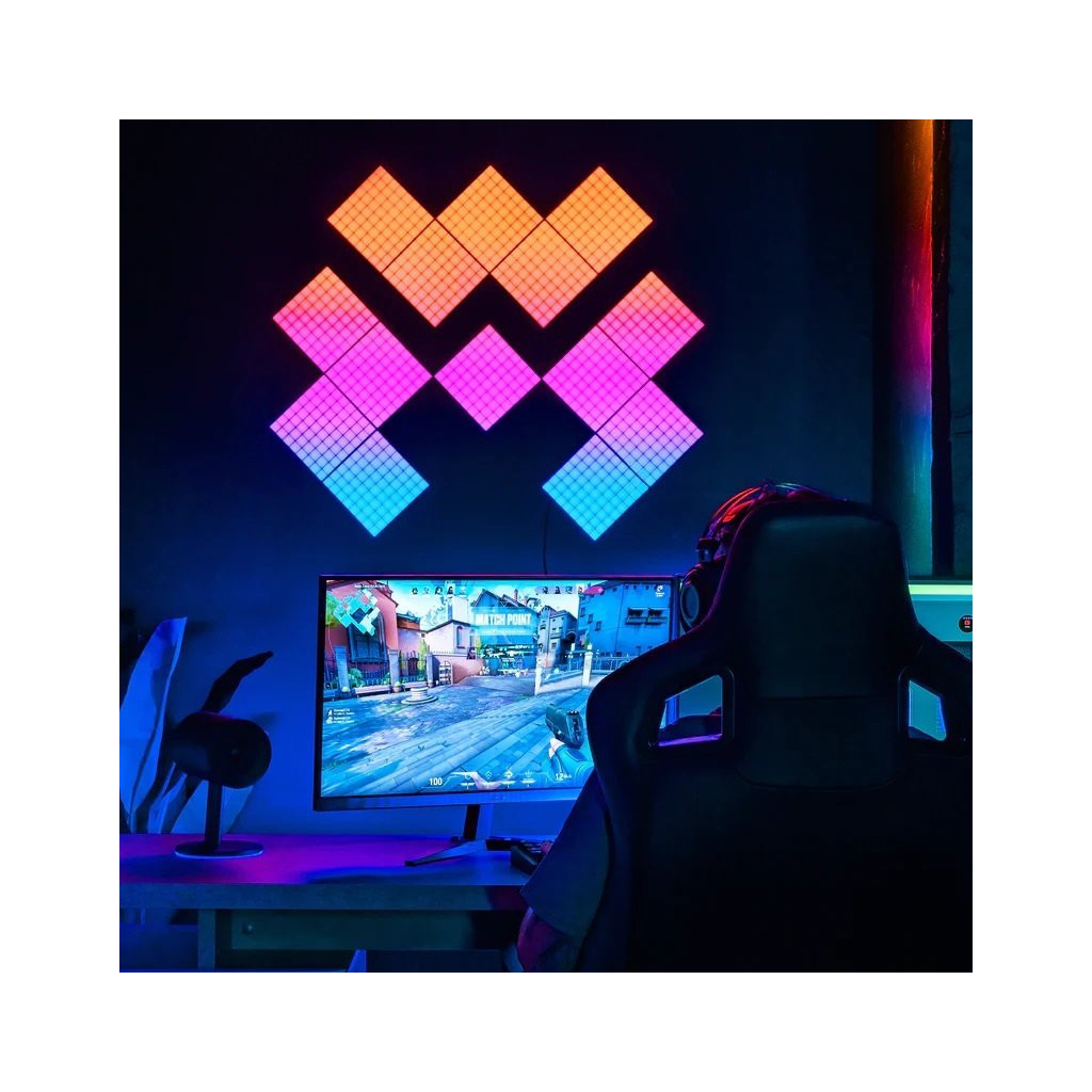 Гірлянда Twinkly Панель Smart LED Squares 3 RGB, Gen II, IP20, 16x16см, for TWQ064STW-07-BEU (TWQ064STW-03-BAD) - зображення 8