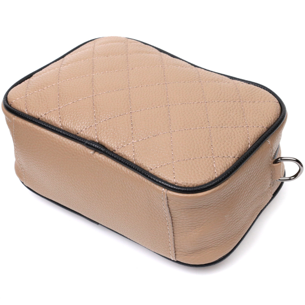 Сумка Vintage Шкіряна жіноча через плече на одне відділення Бежева (22386) - зображення 5