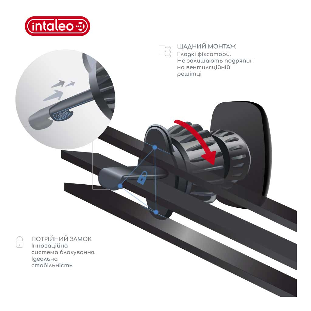 Універсальний автотримач Intaleo CM05GG 6xN52 Black (1283126576003) - зображення 3