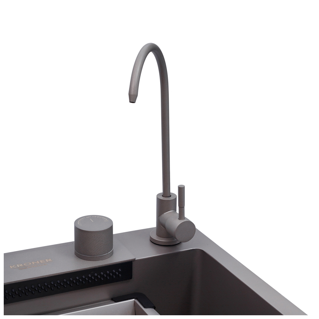 Мийка кухонна Kroner Schwarze-SET7545NGPVD (CV033806) - зображення 7