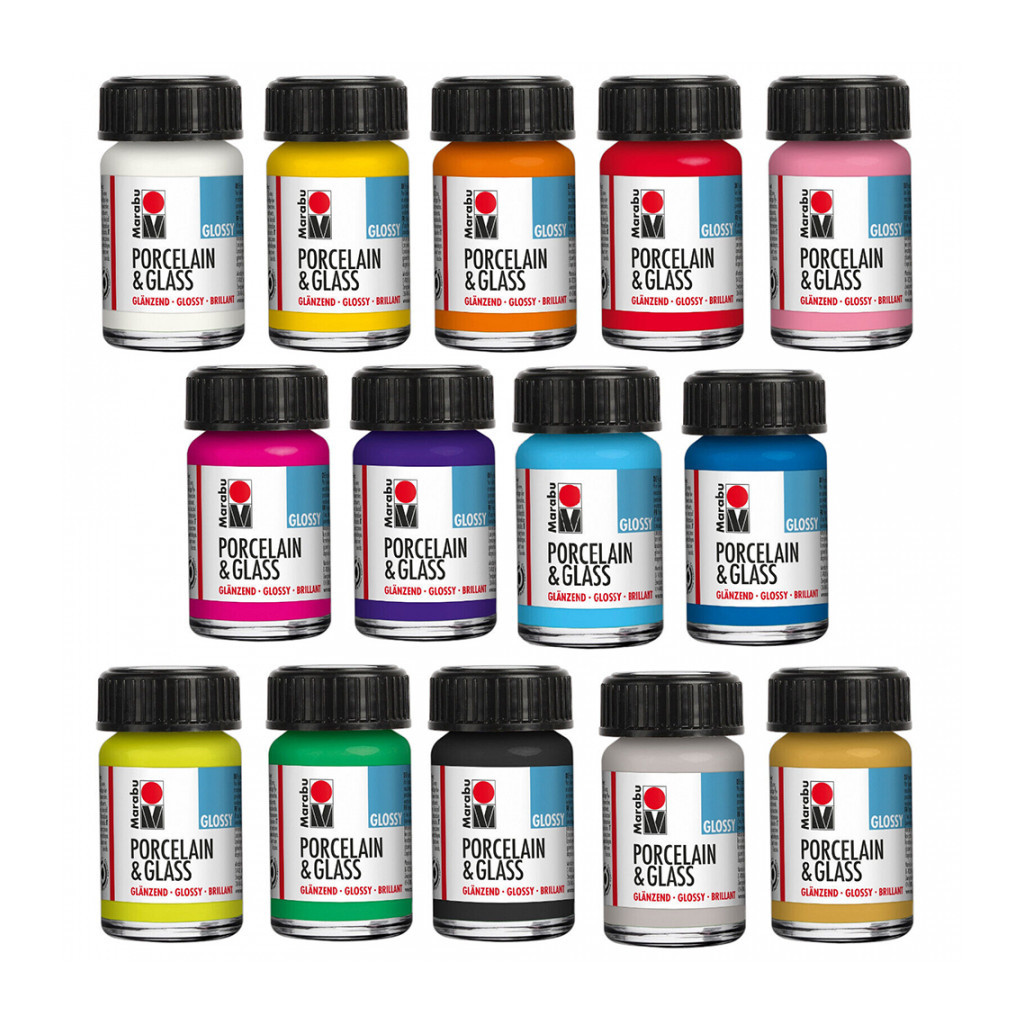 Акрилові фарби Marabu Porcelain & Glass, глянцева, Біла (070), 15 мл (4007751972057) - зображення 2