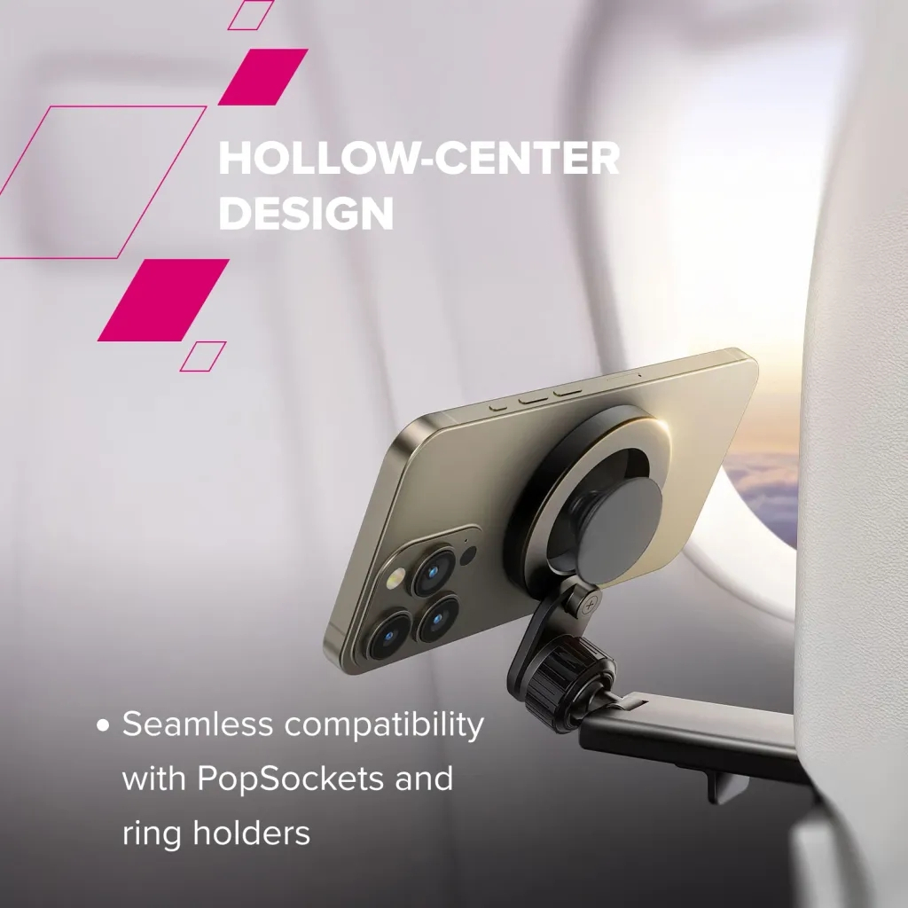 Тримач для смартфонів Canyon Magnetic travel holder OnGrip 11 clip mount Black (CNS-CCHM11) - зображення 7