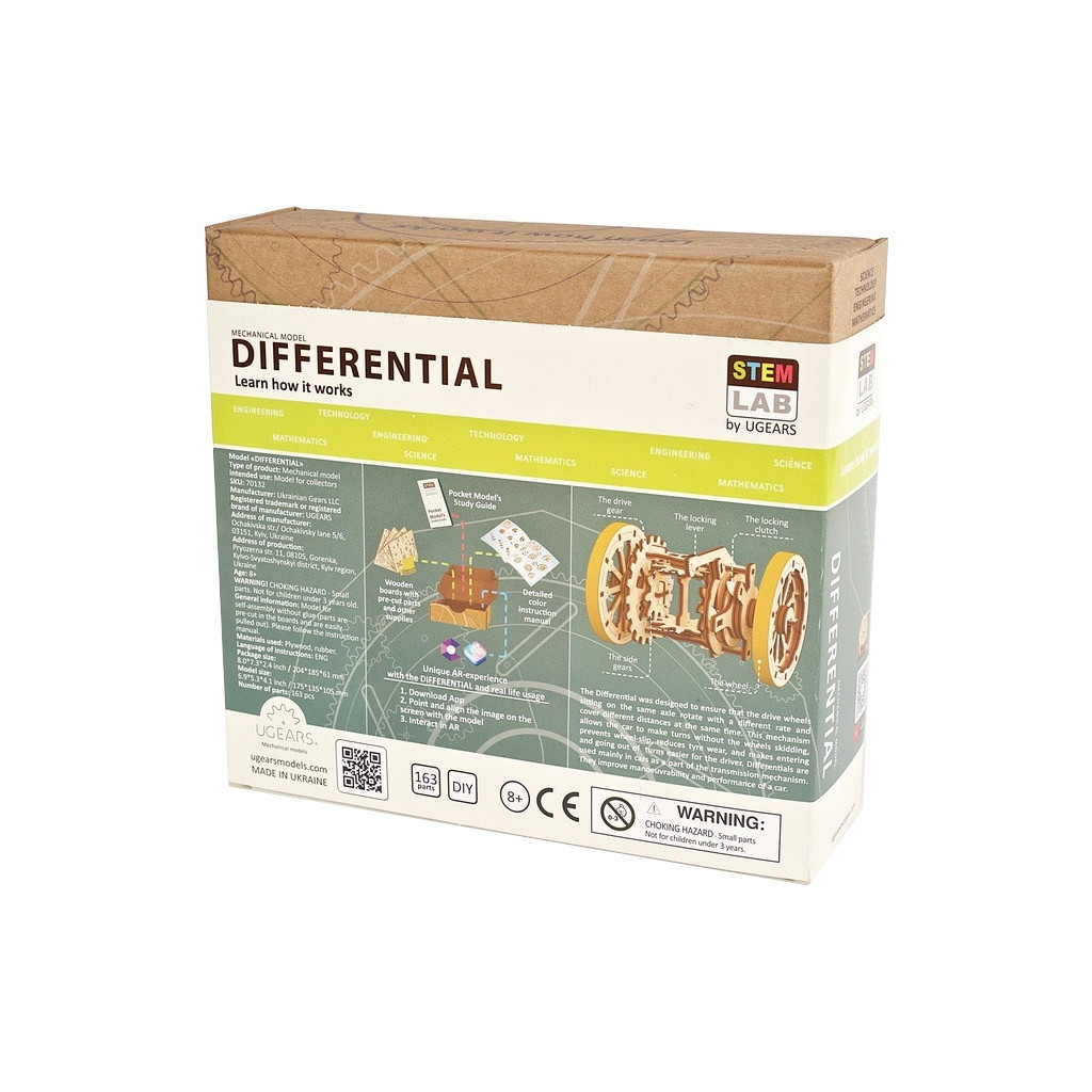 Збірна модель Ugears STEM-модель Диференціал (70132) - зображення 12