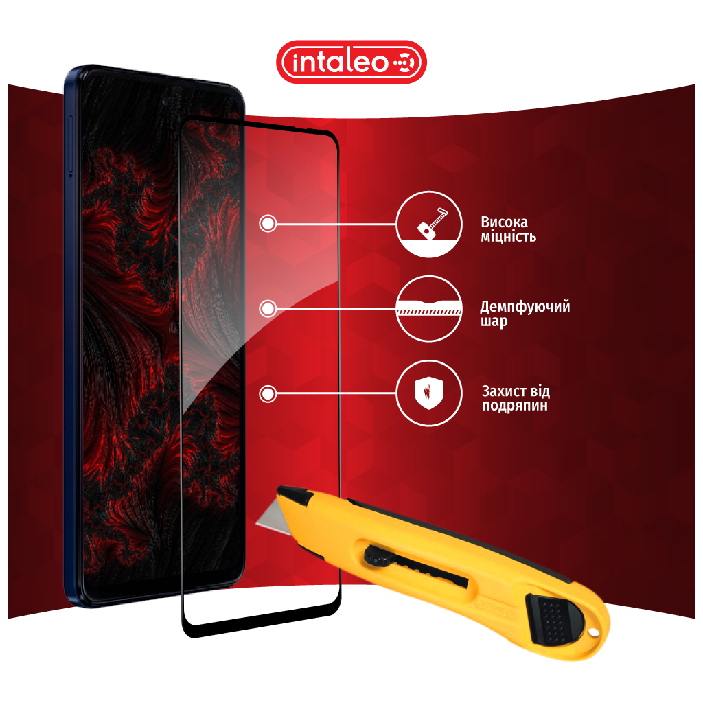 Скло захисне Intaleo Full Glue MOTO G04s Black (1283126612909) - зображення 5