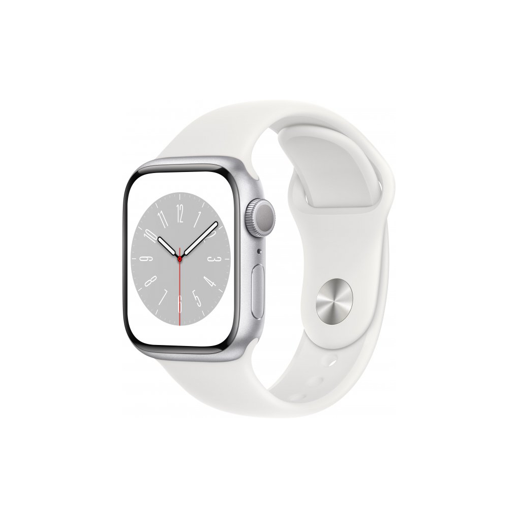 Смарт-годинник Apple Watch Series 8 GPS 41mm Silver Aluminium Case with White Sport Band - Regular (MP6K3UL/A) - зображення 1