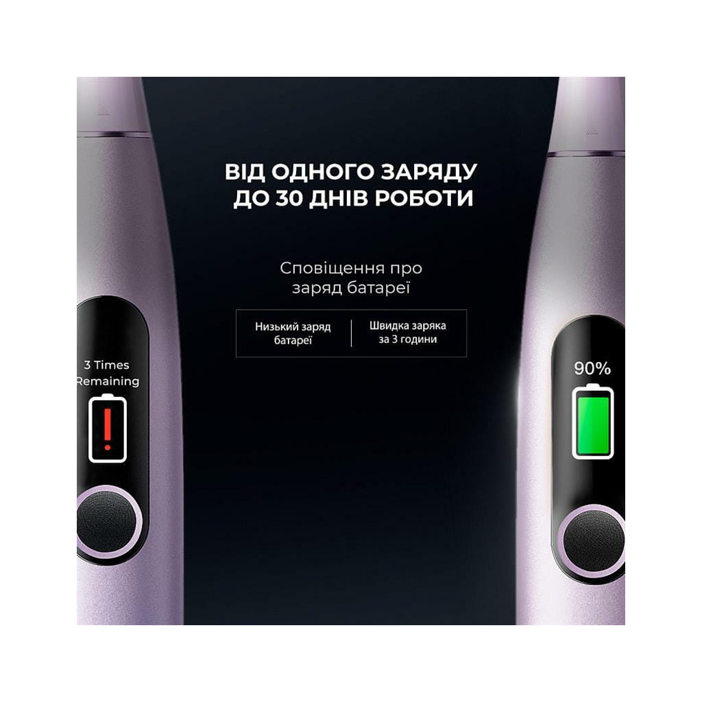Електрична зубна щітка Oclean X Pro Digital Purple (6970810553475) - зображення 5