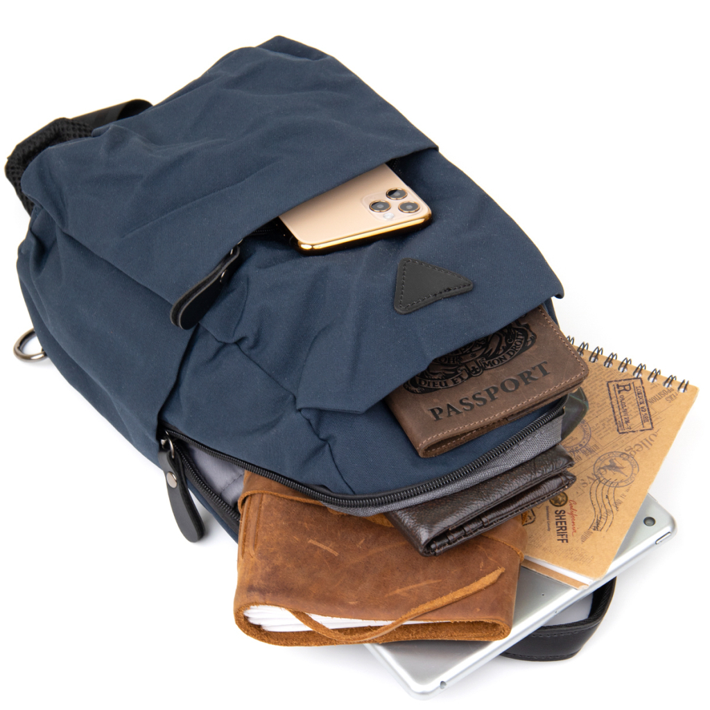 Сумка Vintage Через плече нейлон Синя (20633) - зображення 9