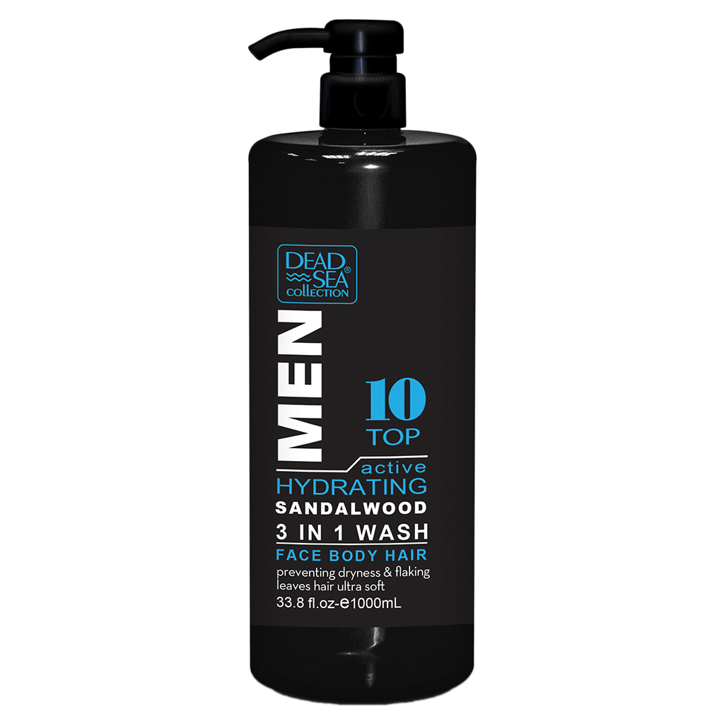 Гель для душу Dead Sea Collection Top 10 чоловічий 3 в 1 для тіла, волосся й обличчя 1000 мл (7290107429375) - зображення 1