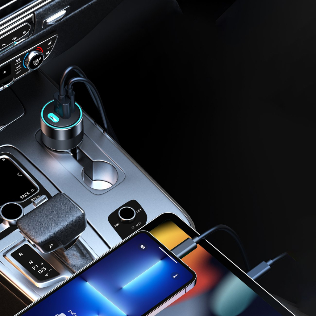 Зарядний пристрій Choetech car 2хUSB-C+USB-A 130W QC3.0/PD/PPS black (TC0011-BK) - зображення 5