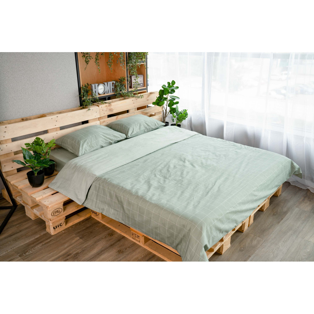 Постільна білизна Ardesto Gloria сатин зелений євро 200х220 (ART2022LG) - зображення 3