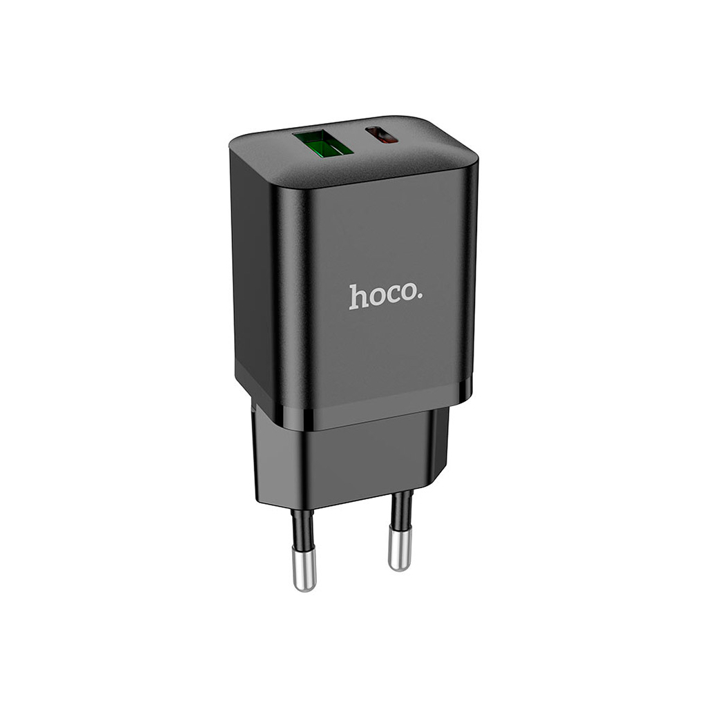 Зарядний пристрій HOCO N28 Founder 1xUSB-C PD20W + 1xUSB QC3.0 Black (6931474783509) - зображення 3