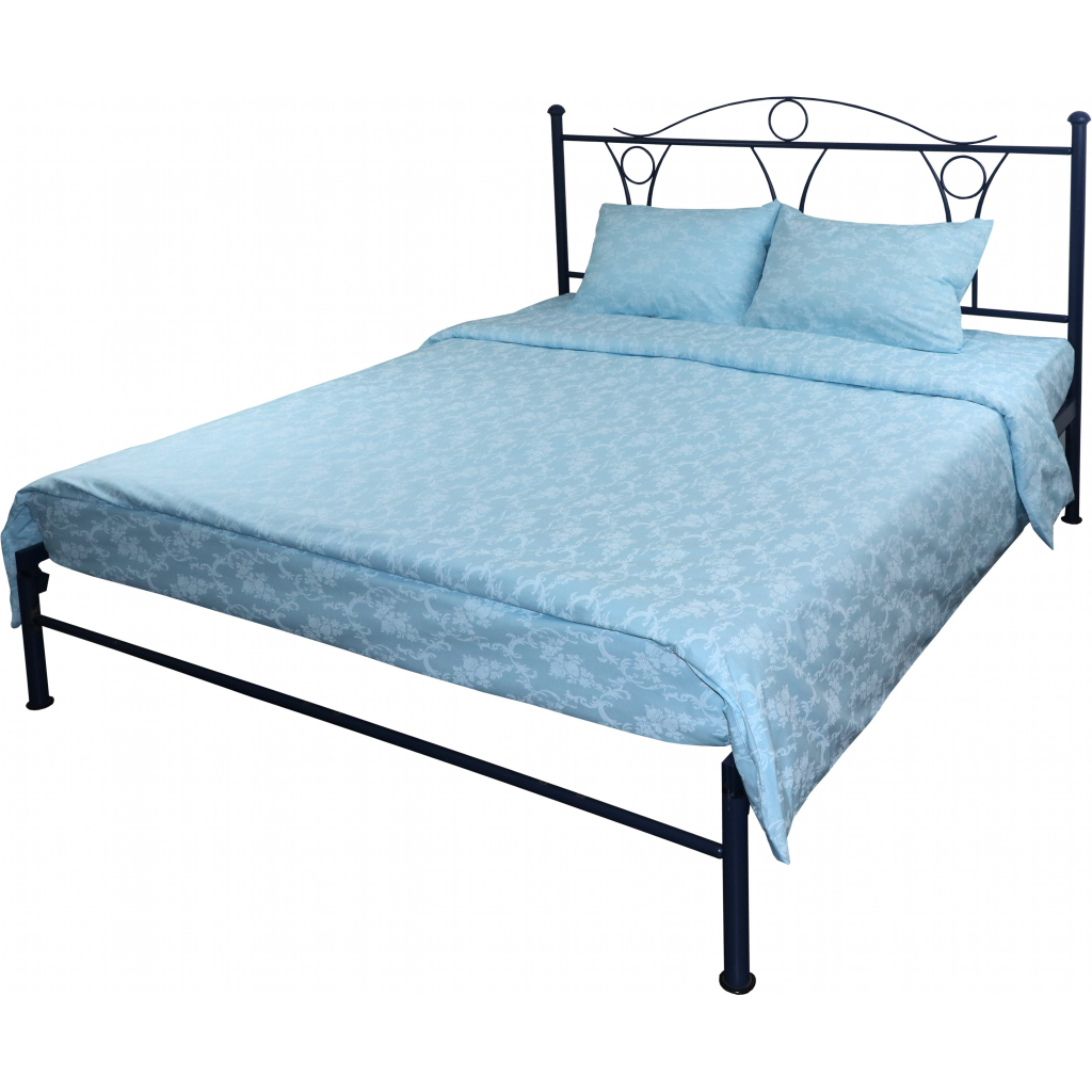 Постільна білизна Руно Бязь Блакитний вензель євро (845.114Б_Блакитний вензель_1) - зображення 1