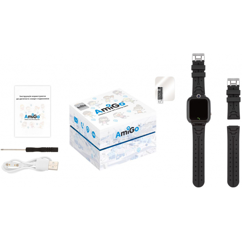 Смарт-годинник Amigo GO007 FLEXI GPS Black (871496) - зображення 8