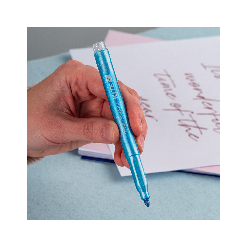 Фломастери Kite Creative з блискітками пастель 6 кольорів (K-1148) - изображение 3