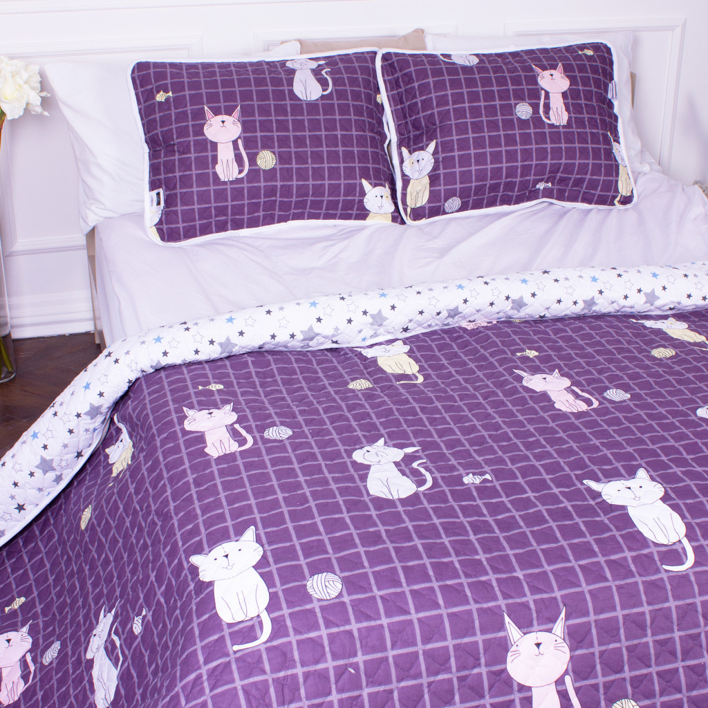 Покривало MirSon набір Color Fun Line №7021 Whales in the sea 220х240 + 2 наволочки 50х70 (2200005375471) - зображення 5