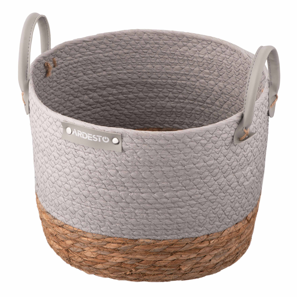 Кошик для зберігання Ardesto Minimalism Паперовий шпагат Сірий 12 л (ARHC2507RG) - изображение 2