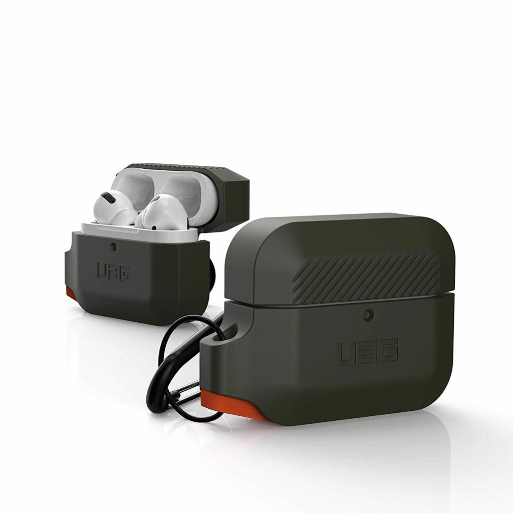 Чохол для навушників UAG для Airpods Pro Silicone Olive Drab/Orange (10225K117297) - зображення 4