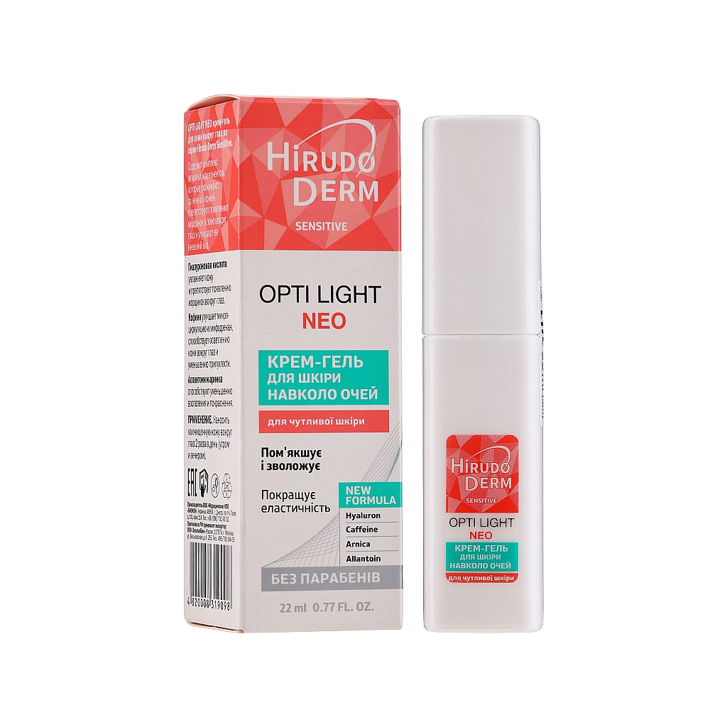 Крем для шкіри навколо очей Біокон Hirudo Derm Sensitive Opti Light Neo 22 мл (4820008319098) - зображення 1