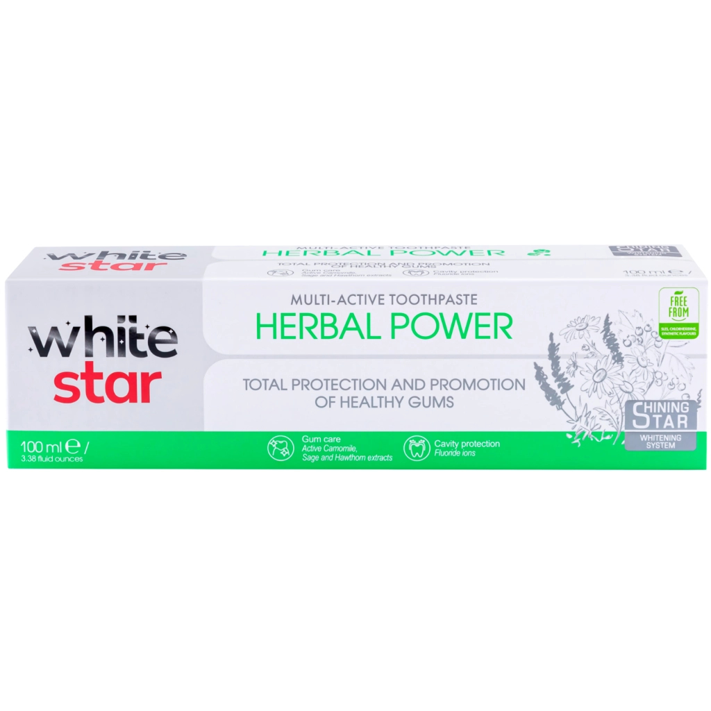 Зубна паста White Star Herbal Power 100 мл (3800237400317) - изображение 1
