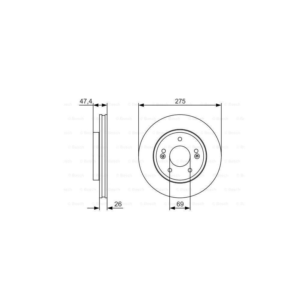Гальмівний диск Bosch 0 986 479 R26 - зображення 5