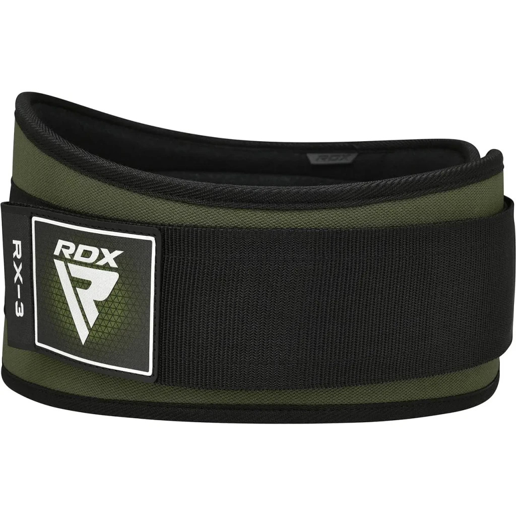 Атлетичний пояс RDX RX3 EVA Curve неопреновий Army Green S (WBE-RX3AG-S) - изображение 8