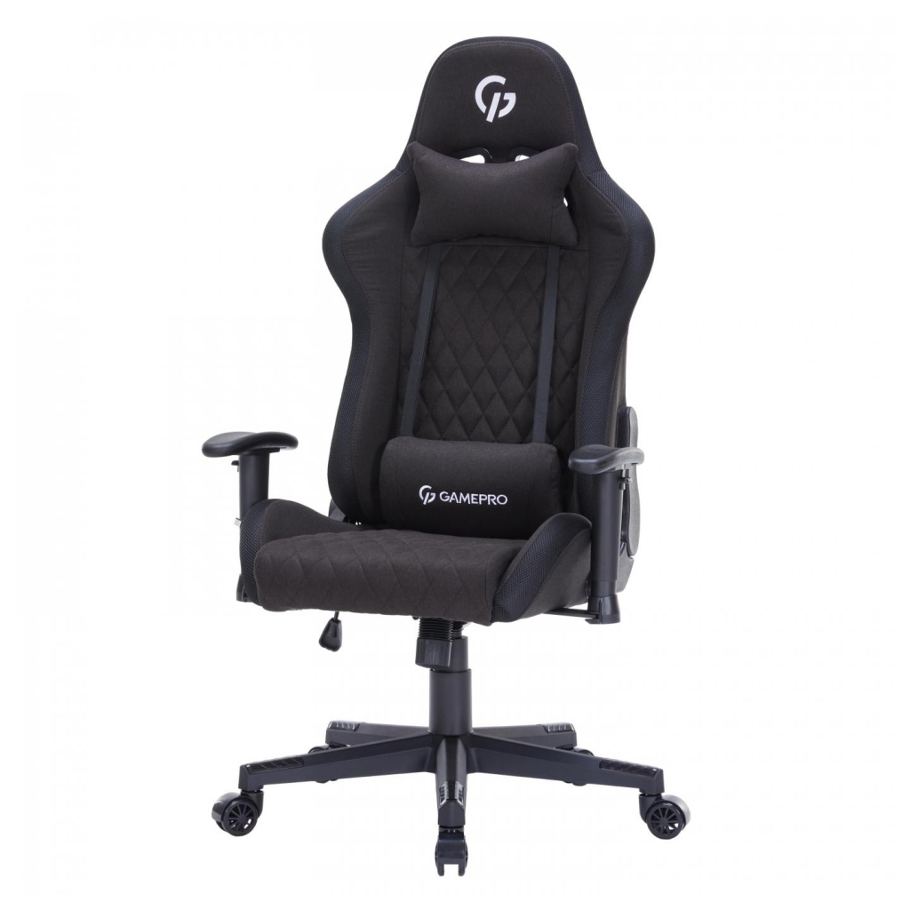 Крісло ігрове GamePro GC700FB Fabric Size L RGB Black (GC700FB RGB) - зображення 6