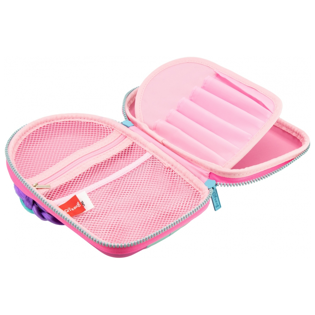 Пенал Cool For School Об'ємний 4D Із зачіскою 1 відділення Рожевий (QT-5731-Pink) - зображення 3