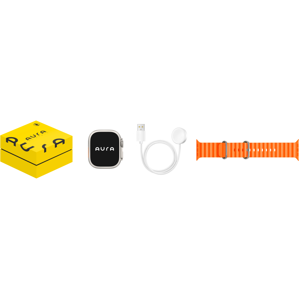 Смарт-годинник AURA X4 ProMax 53mm Orange (SWAX453O) - зображення 4