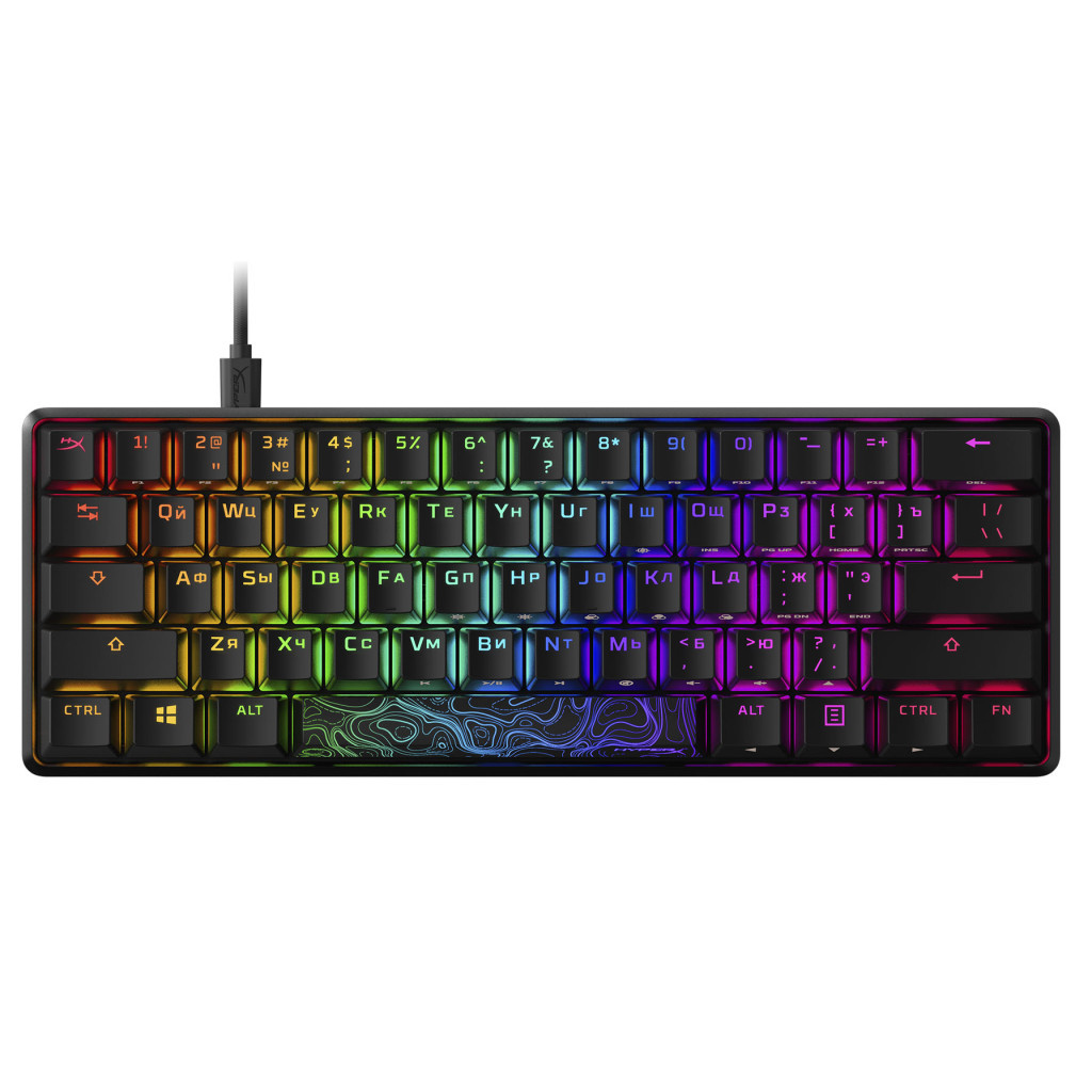 Клавіатура HyperX Alloy Origins 60 Black (4P5N0AA) - зображення 4