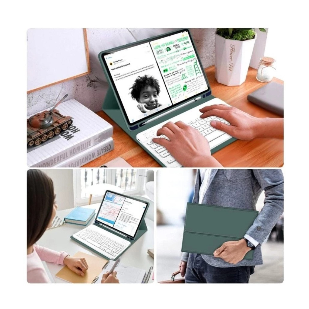Чохол до планшета BeCover with keyboard Apple iPad Mini 6 2021 Dark Green (712987) - зображення 7