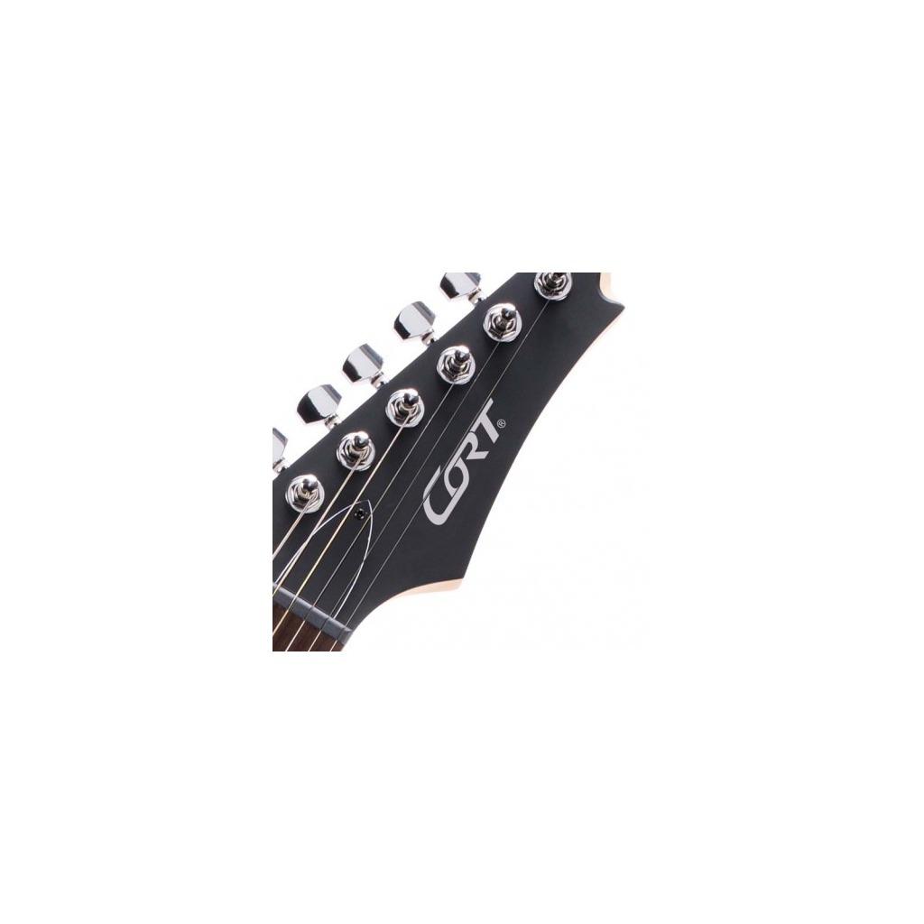 Електрогітара Cort X100 Open Pore Black Cherry Burst (X100 OPBB) - изображение 6