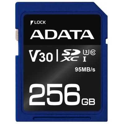 Карта пам'яті ADATA 256GB SDXC class 10 UHS-I U3 V30 (ASDX256GUI3V30S-R) - зображення 1