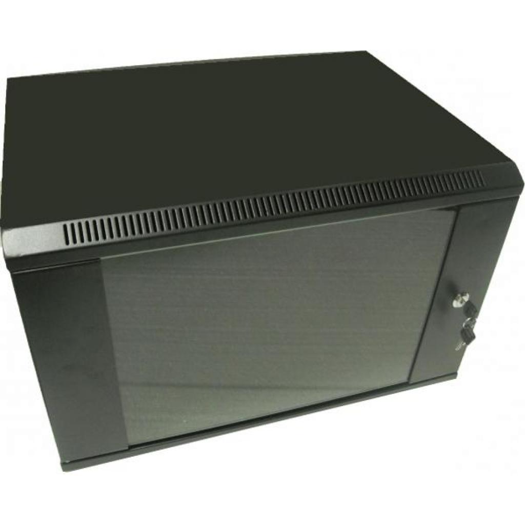 Шафа настінна Hypernet 9U 19" 600x600 (WMNC66-9U-FLAT-BLACK) - зображення 1