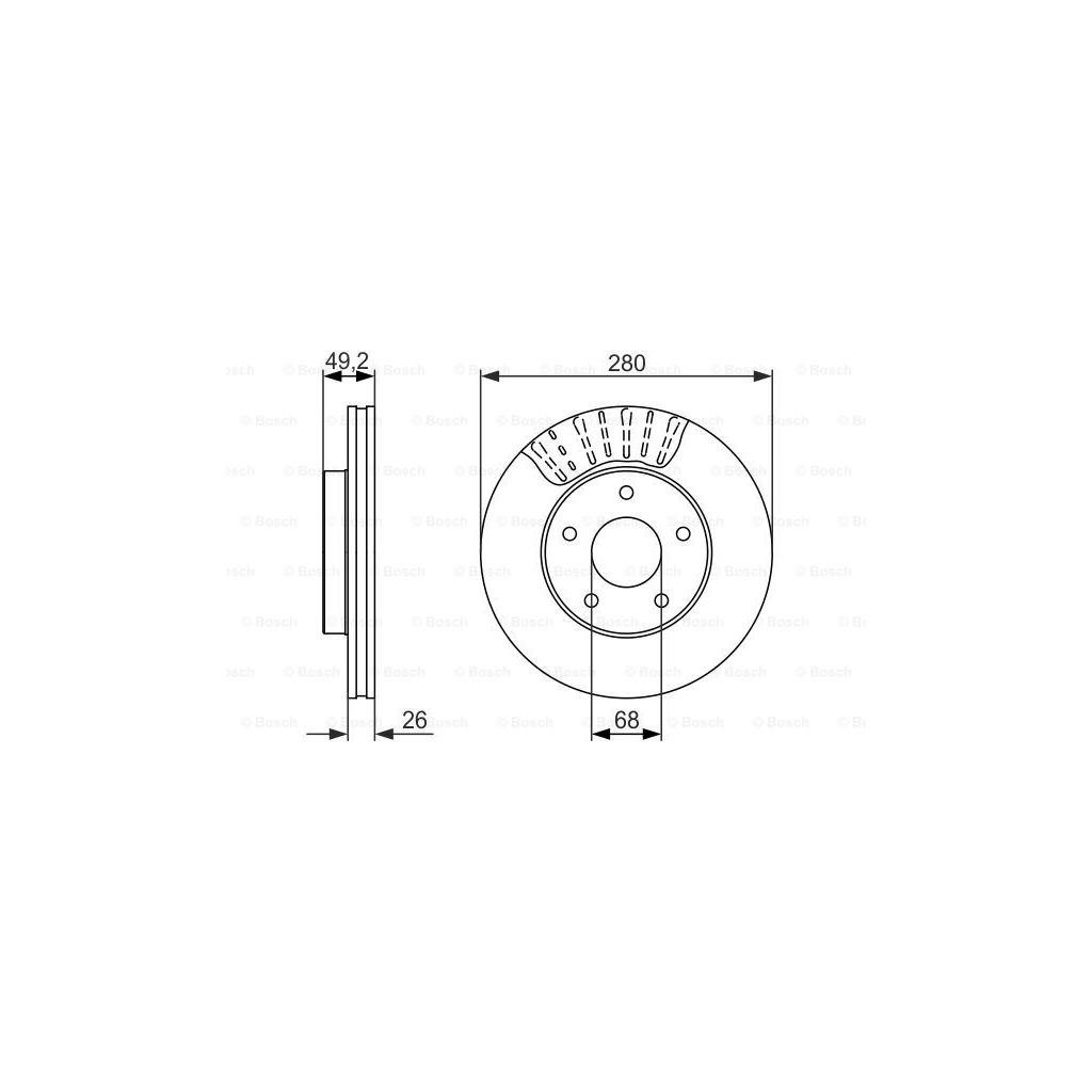 Гальмівний диск Bosch 0 986 479 678 - зображення 2