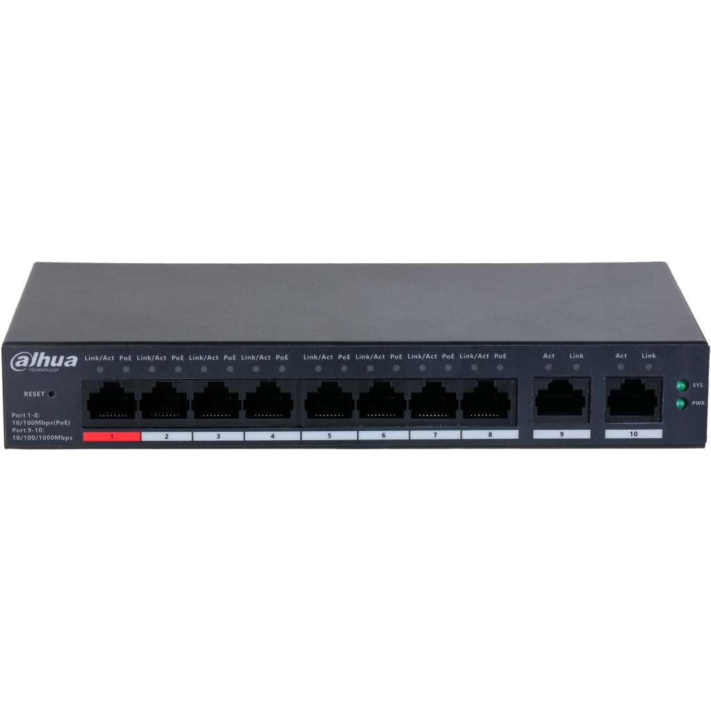 Комутатор мережевий Dahua DH-CS4010-8ET-110 - зображення 2