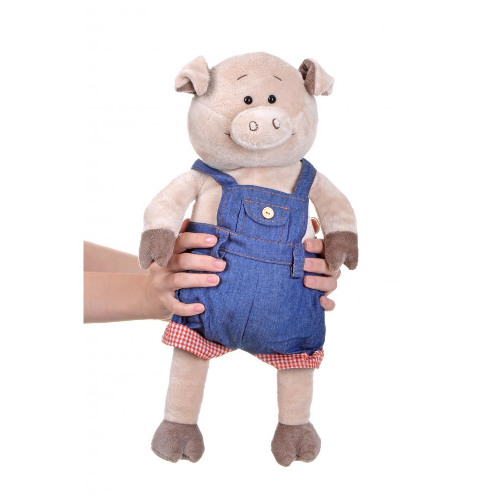 М'яка іграшка Same Toy Свинка в джинсовому комбінезоні 45 см (THT711) - зображення 3