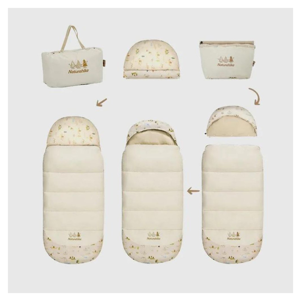 Спальний мішок Naturehike B180 CNH22SD001 Baby Beige (6927595799611) - зображення 4