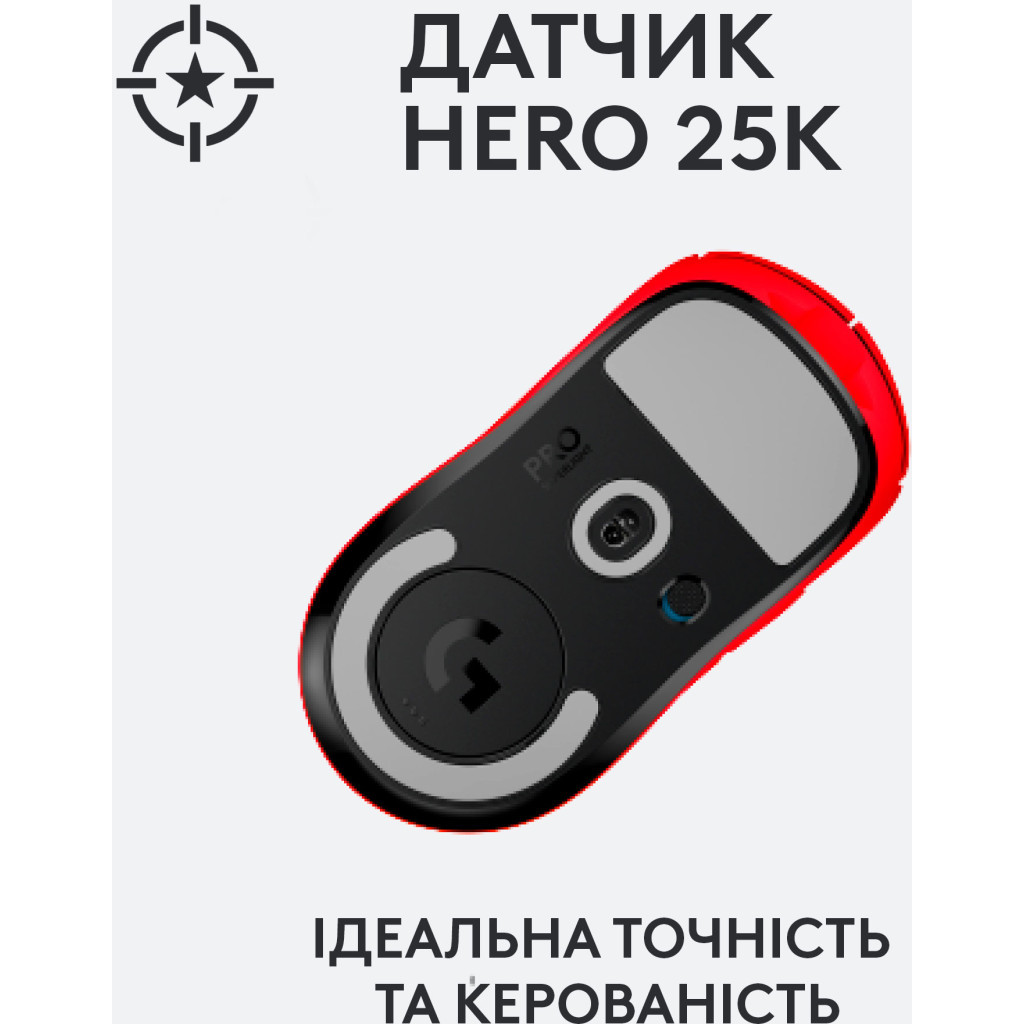 Мишка Logitech G Pro X Superlight Wireless Red (910-006784) - зображення 4