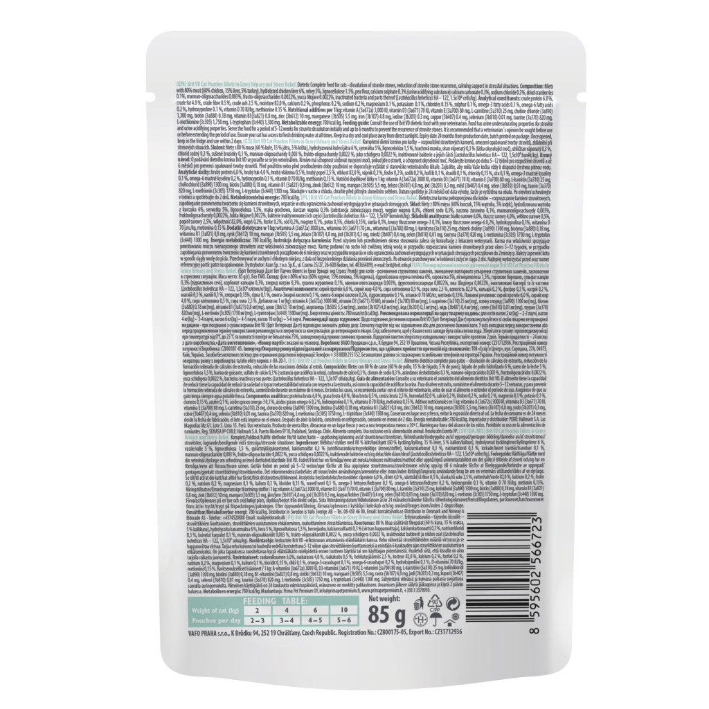 Вологий корм для кішок Brit GF VetDiets Urinary and Stress Relief з індичкою 12x85 г (8595602566778) - зображення 4