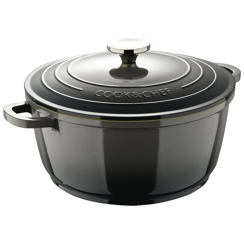 Каструля Bergner Excalibur з кришкою Сіра 5.8 л (BG-36102-GY) - зображення 2