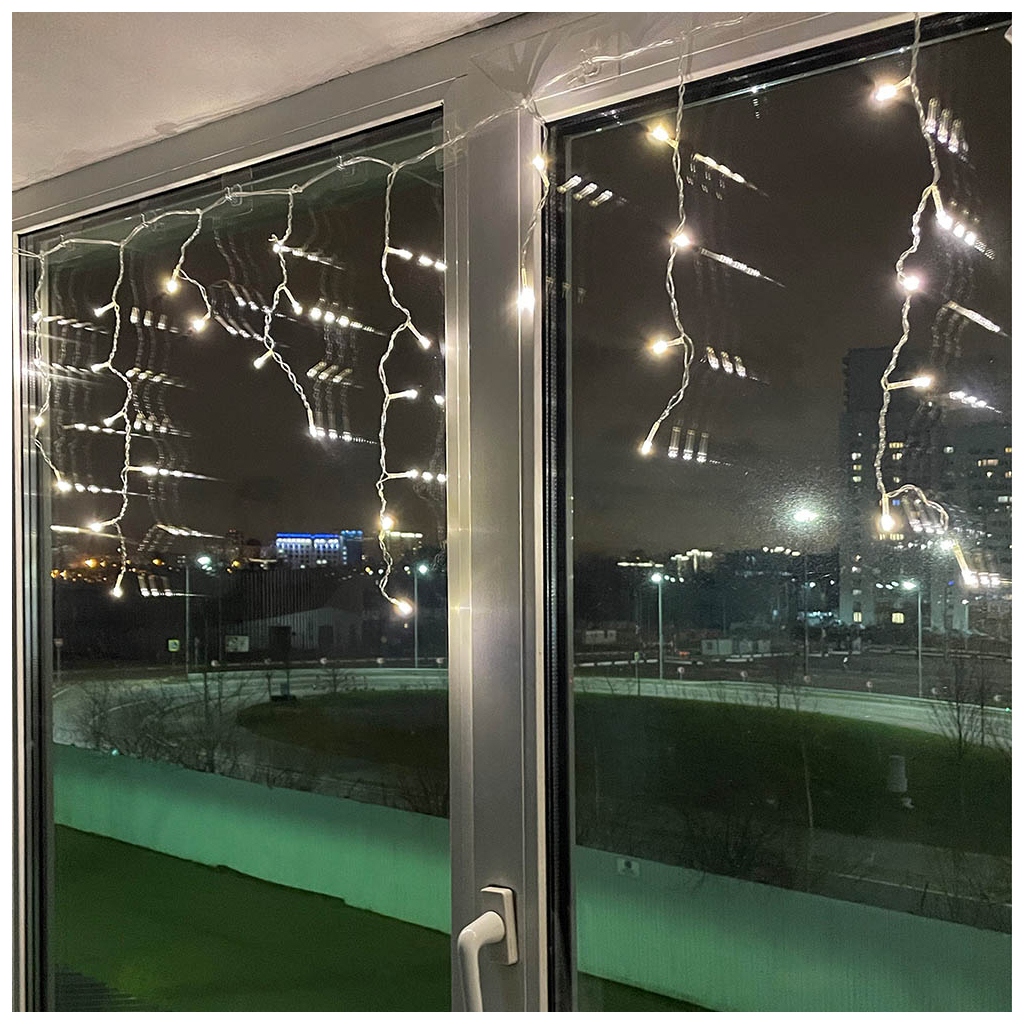 Гірлянда ColorWay Бахрома 3 м x 0.6 м 100 Led IP20 теплий колір USB (CW-GF-100L36UWW) - зображення 7