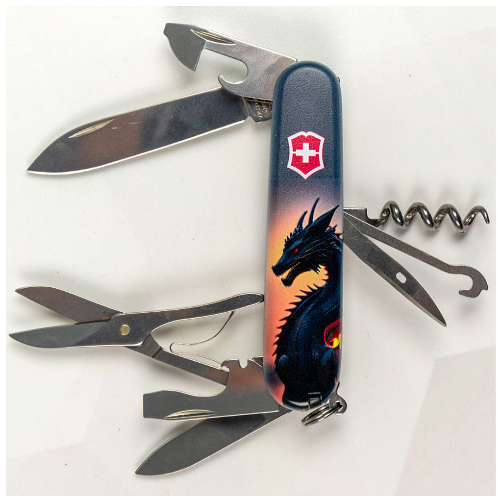 Ніж Victorinox Climber Zodiac Дракон в променях сонця (1.3703.3_Z3270p) - зображення 3
