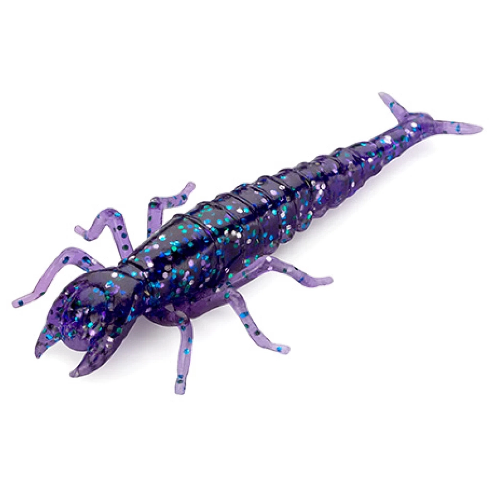 Силікон рибальський FishUP Diving Bug 2" 060 - Dark Violet/Peacock&Silver (8шт/уп) (1864.04.64) - зображення 1