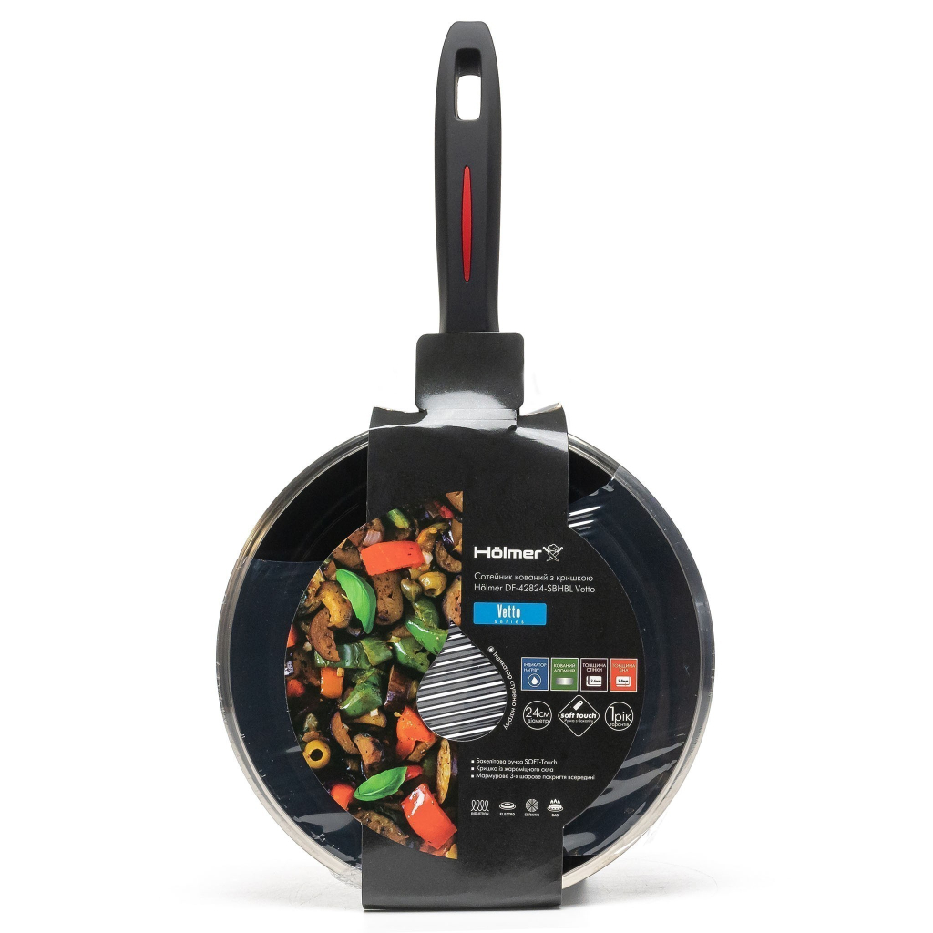 Сотейник Hölmer Vetto кований з кришкою 26 см (DF-42826-SBHBL Vetto) - зображення 2
